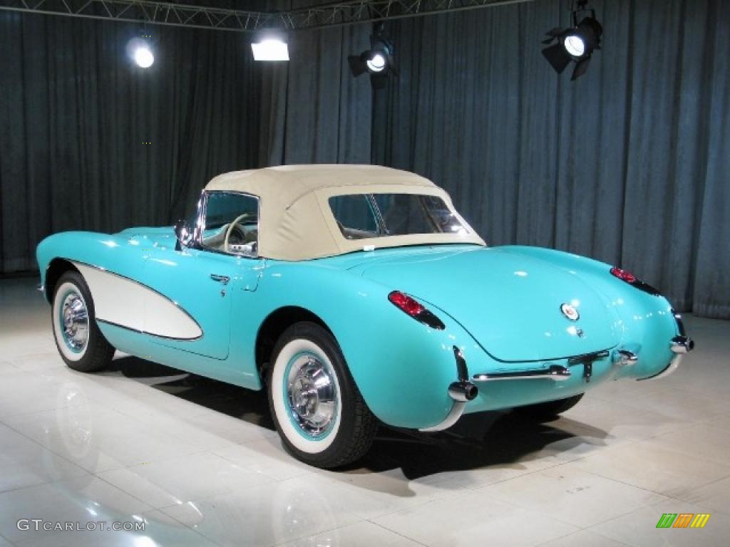 1957 Corvette  - Cascade Green / Beige photo #2