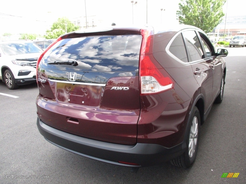 2014 CR-V EX AWD - Basque Red Pearl II / Beige photo #6