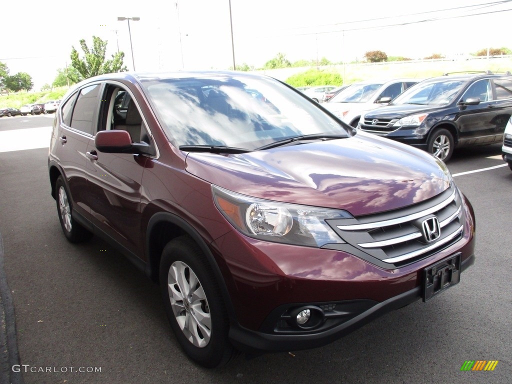 2014 CR-V EX AWD - Basque Red Pearl II / Beige photo #8