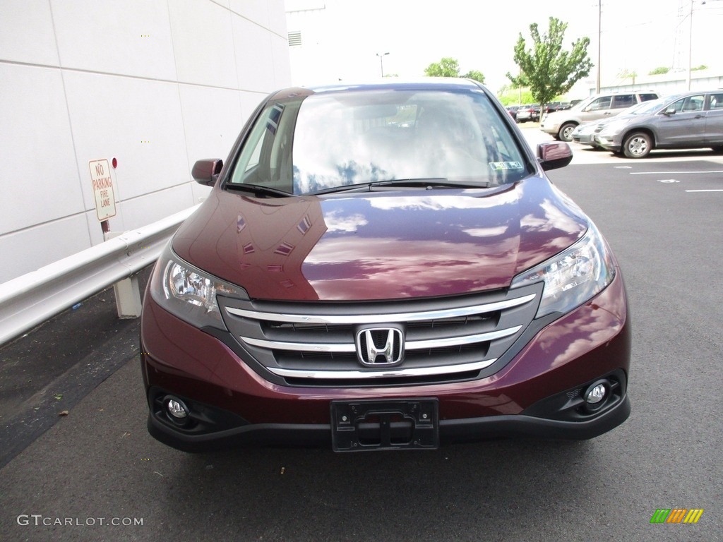 2014 CR-V EX AWD - Basque Red Pearl II / Beige photo #9