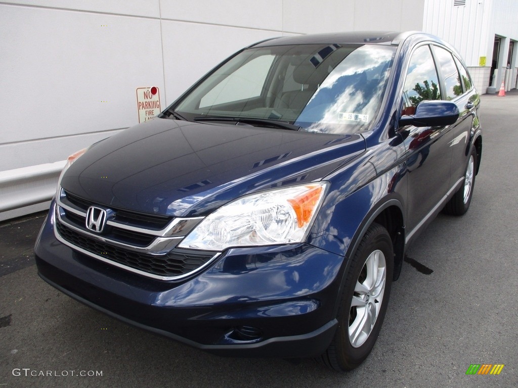 2011 CR-V EX-L 4WD - Royal Blue Pearl / Gray photo #9