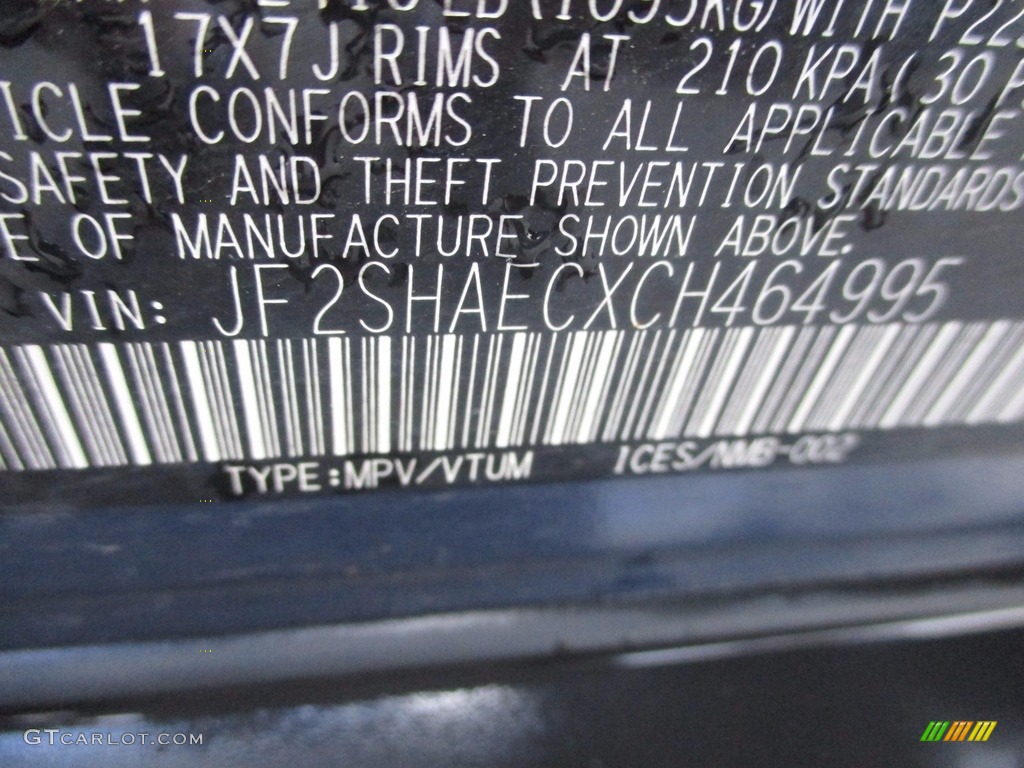 2012 Forester 2.5 X Limited - Marine Blue Metallic / Black photo #19
