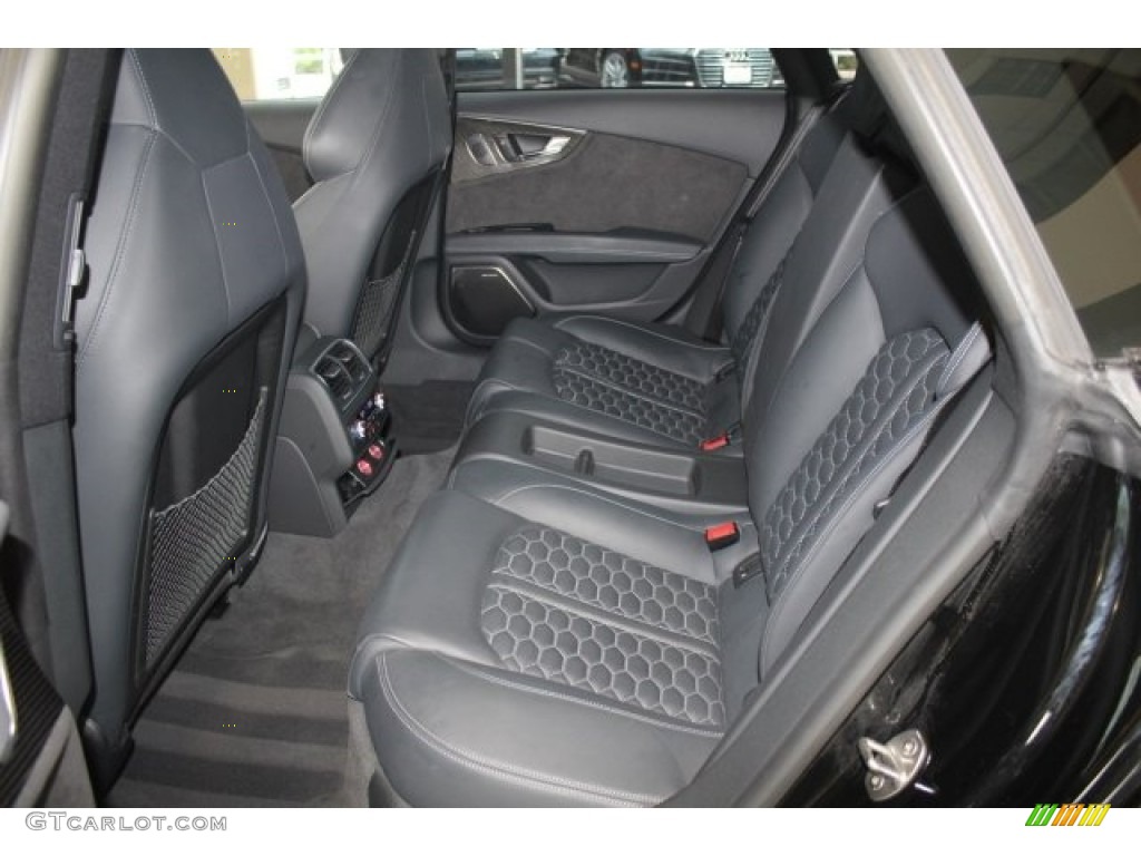 Black Valcona w/Honeycomb Stitching Interior 2016 Audi RS 7 4.0 TFSI quattro Photo #120785073