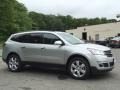 2017 Silver Ice Metallic Chevrolet Traverse LT AWD  photo #3