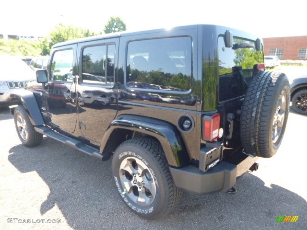 2017 Wrangler Unlimited Sahara 4x4 - Black / Black photo #3