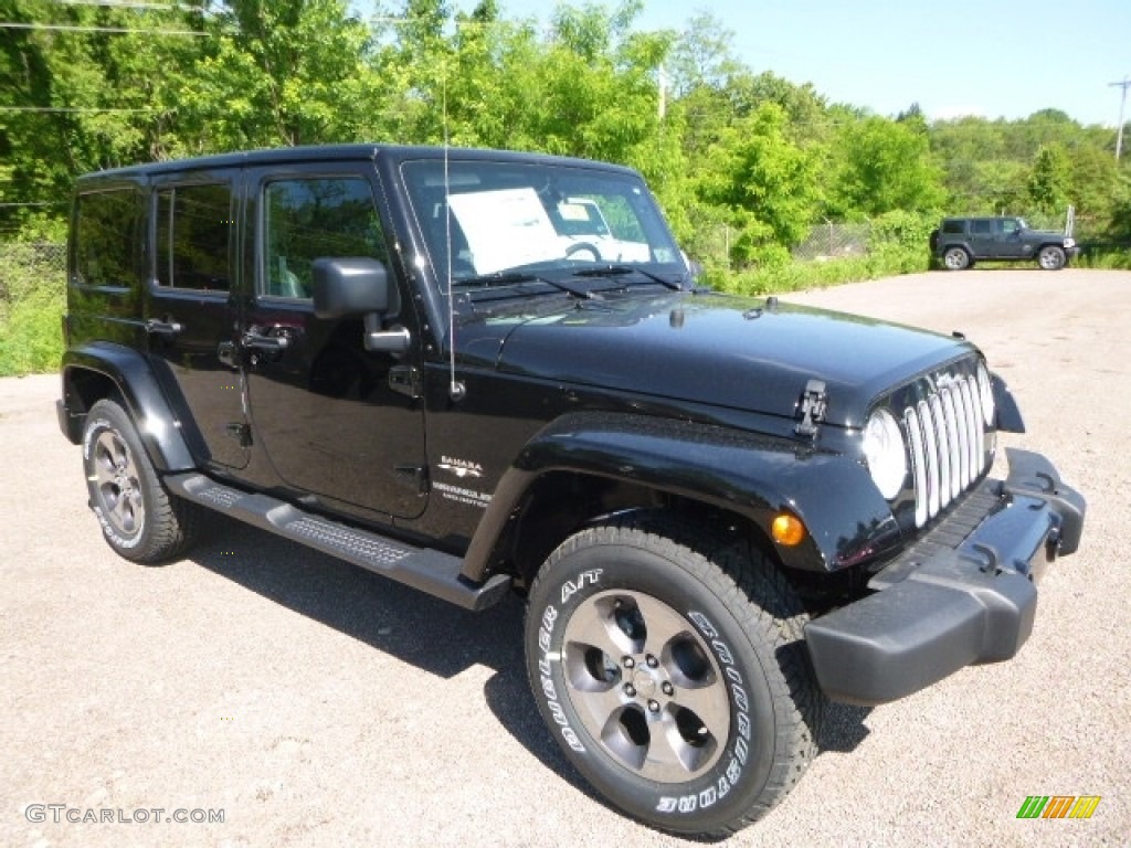 2017 Wrangler Unlimited Sahara 4x4 - Black / Black photo #7