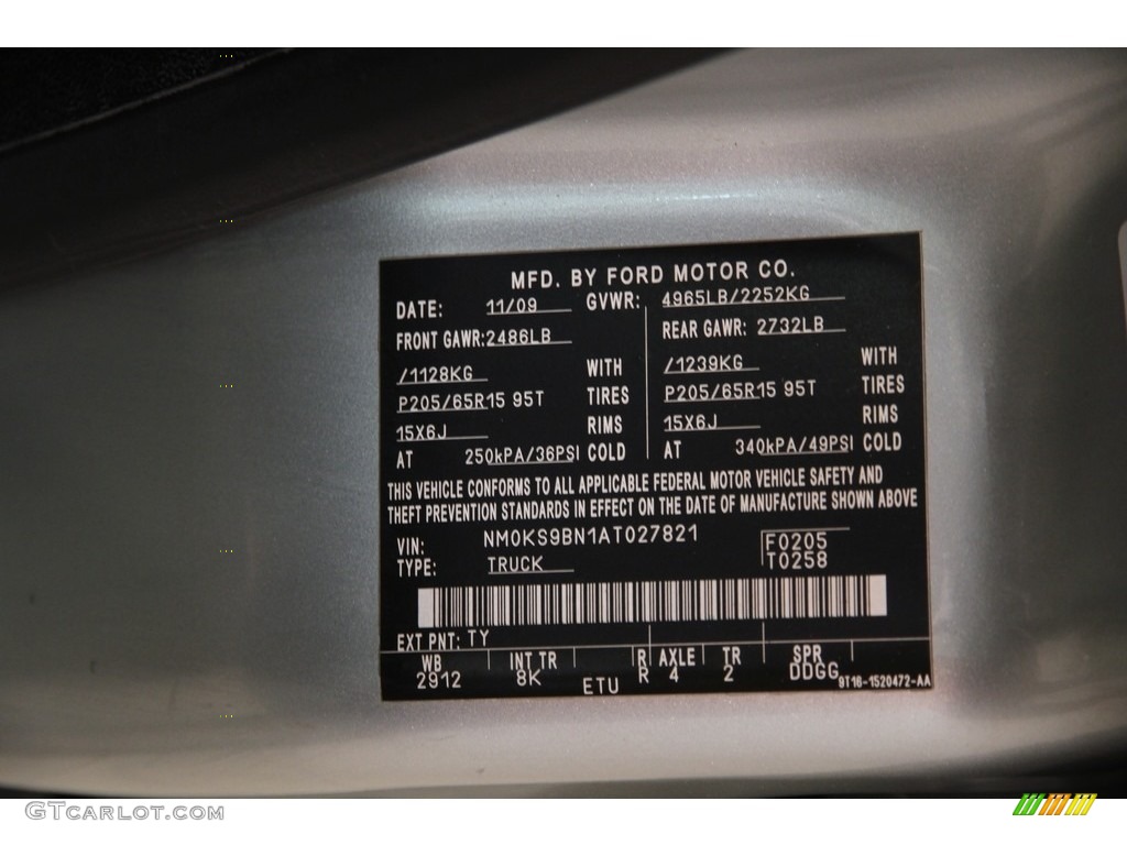 2010 Transit Connect XLT Passenger Wagon - Silver Metallic / Dark Gray photo #15