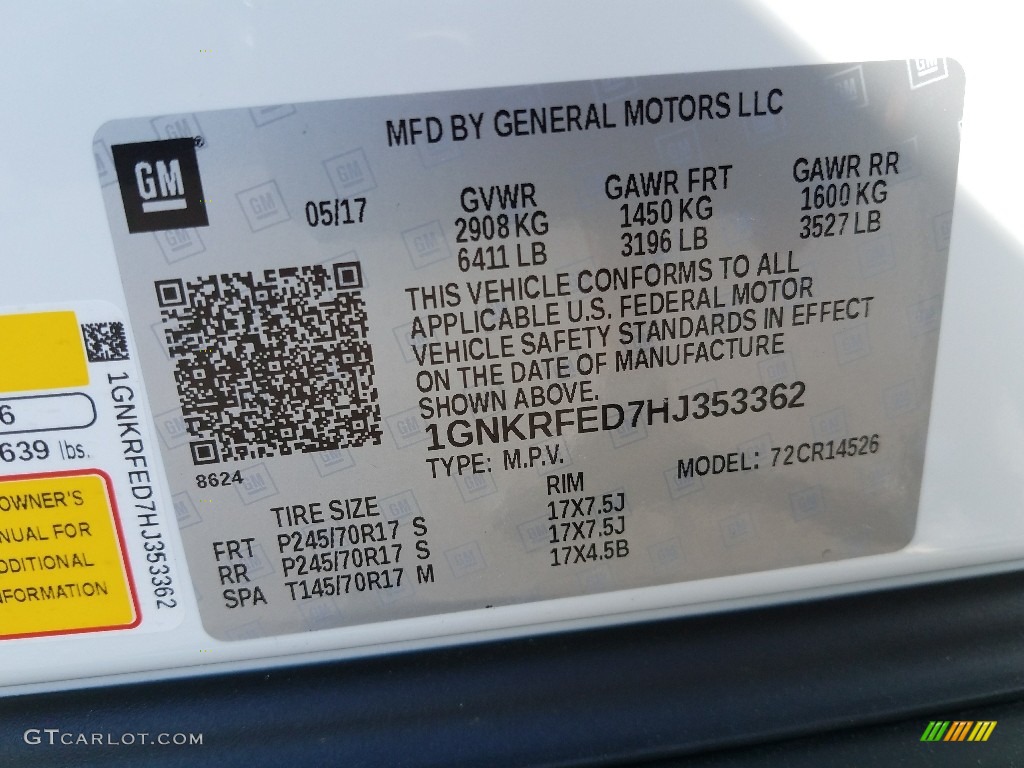 2017 Traverse LS - Summit White / Dark Titanium/Light Titanium photo #9