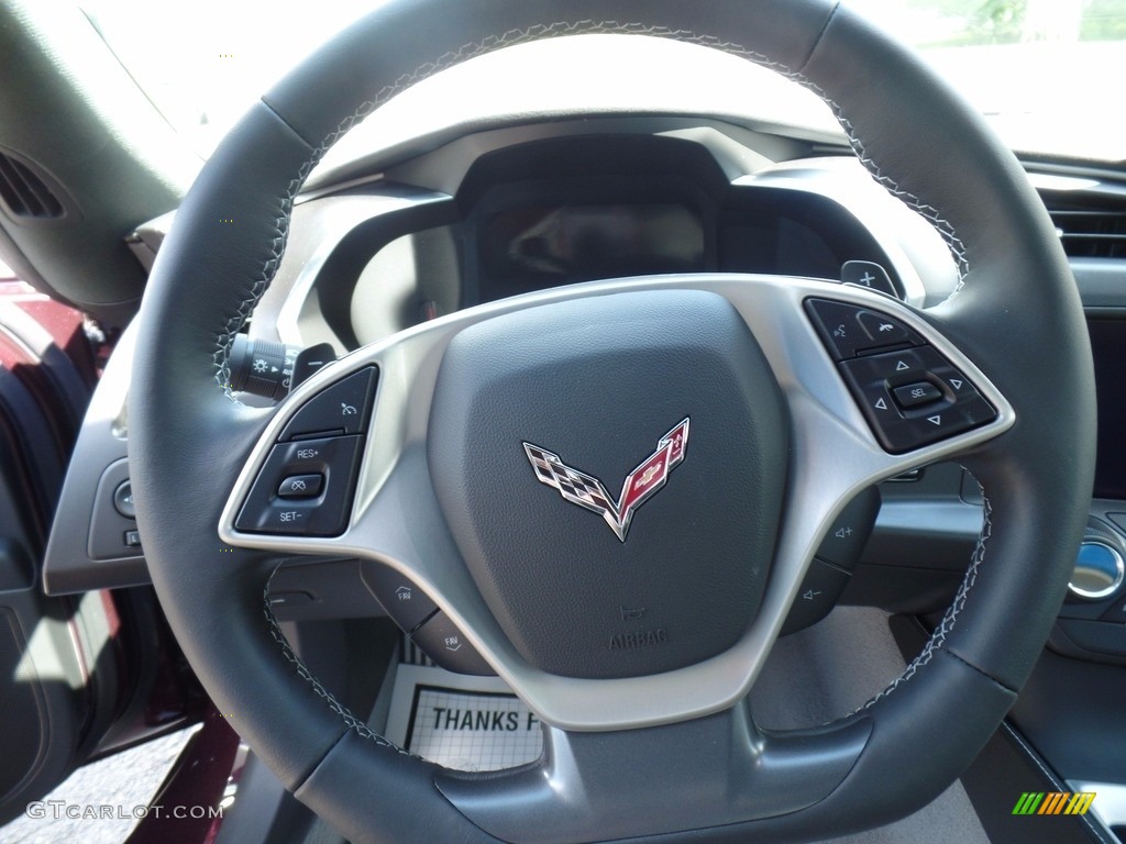 2017 Chevrolet Corvette Stingray Coupe Gray Steering Wheel Photo #120795972