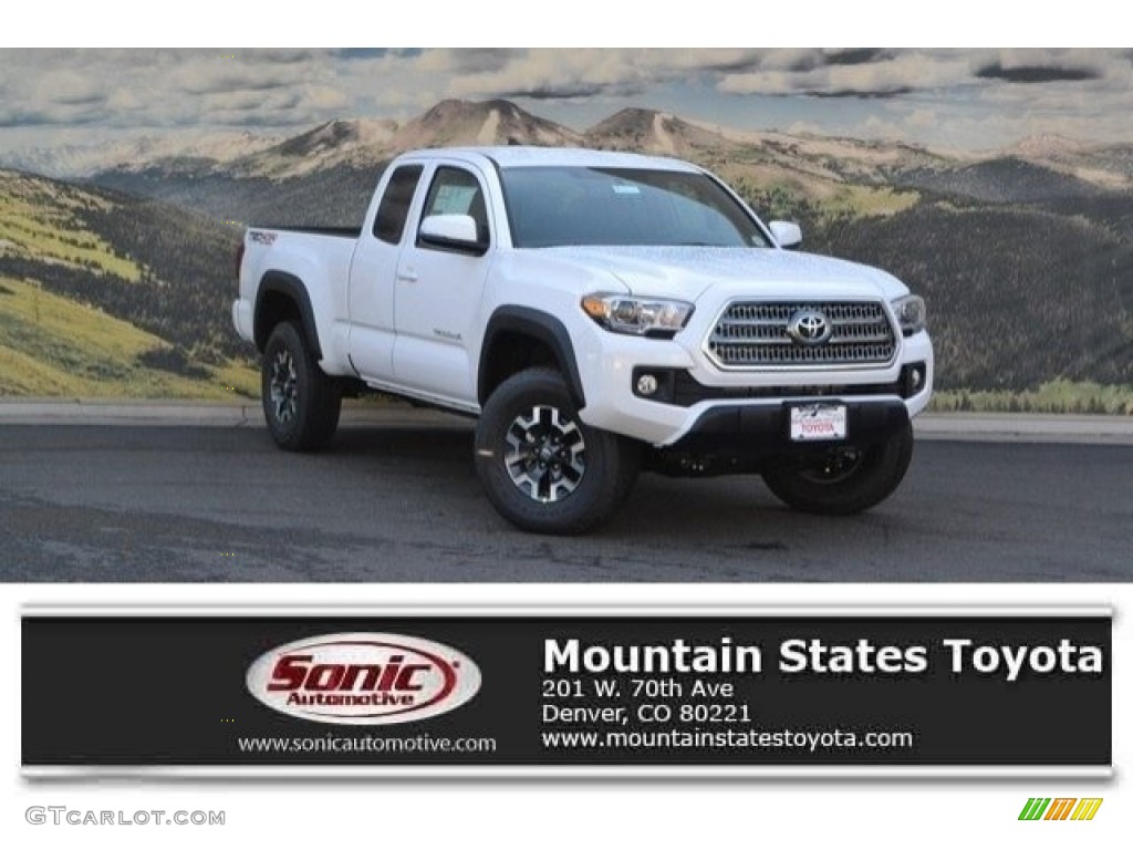 2017 Tacoma TRD Off Road Access Cab 4x4 - Super White / TRD Graphite photo #1