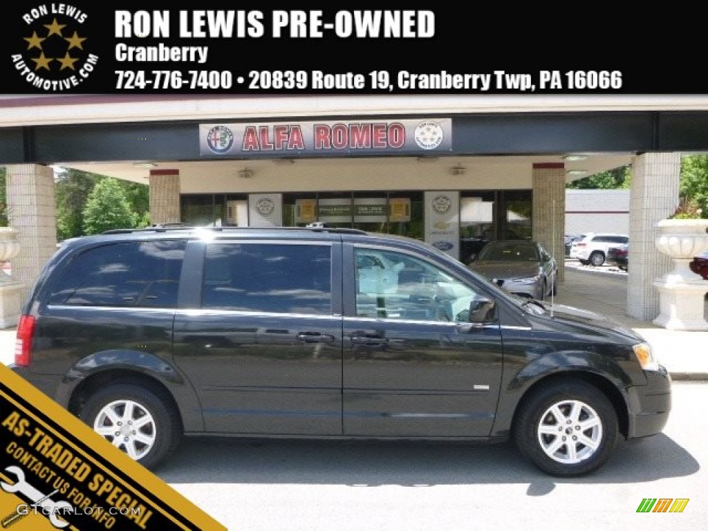 2008 Town & Country Touring - Brilliant Black Crystal Pearlcoat / Medium Slate Gray/Light Shale photo #1