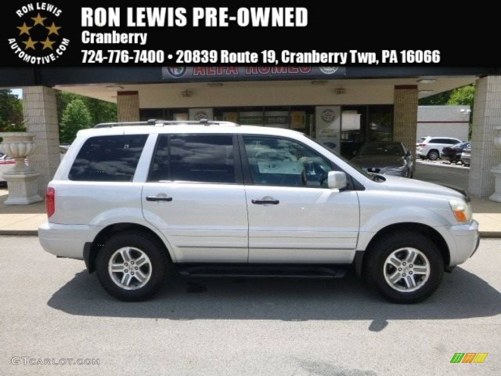 2004 Pilot EX-L 4WD - Starlight Silver Metallic / Gray photo #1