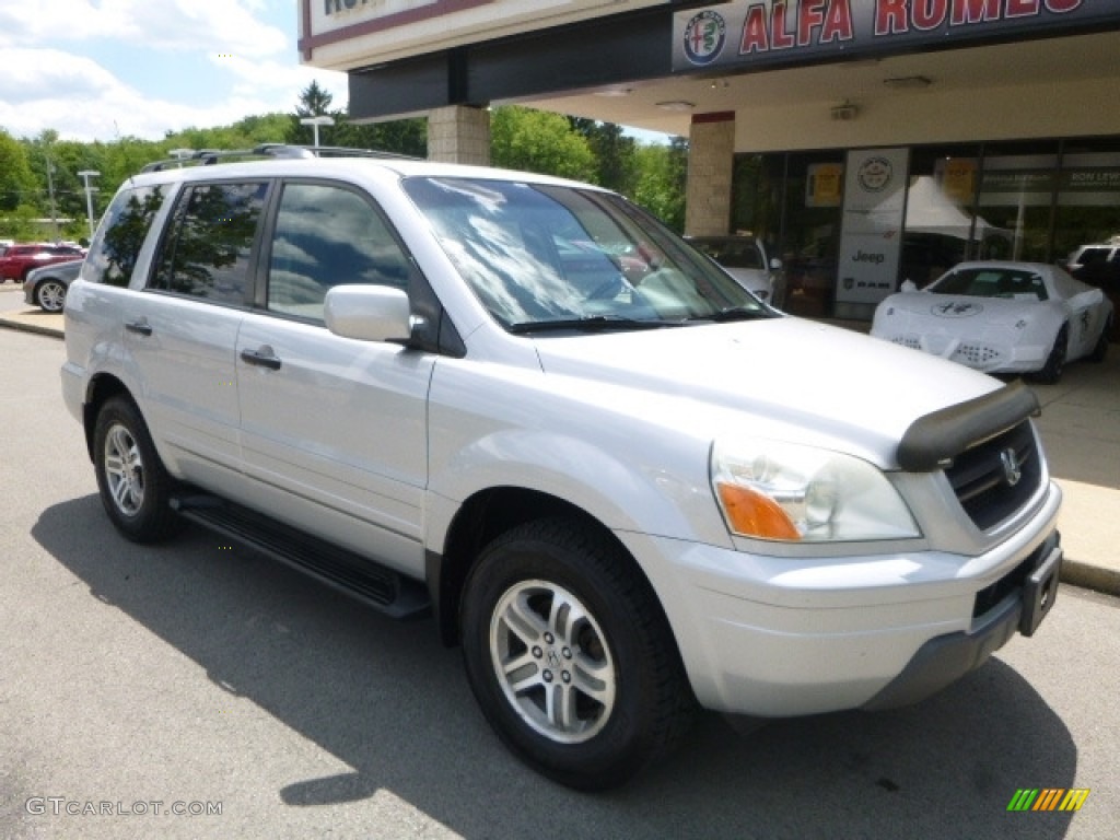 2004 Pilot EX-L 4WD - Starlight Silver Metallic / Gray photo #3
