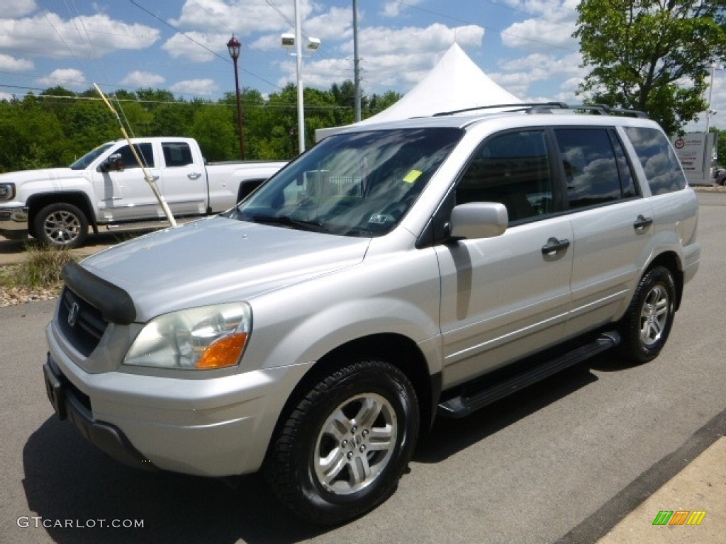2004 Pilot EX-L 4WD - Starlight Silver Metallic / Gray photo #5