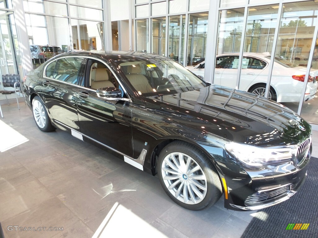 2018 7 Series 740e iPerformance xDrive Sedan - Black Sapphire Metallic / Zagora Beige photo #1