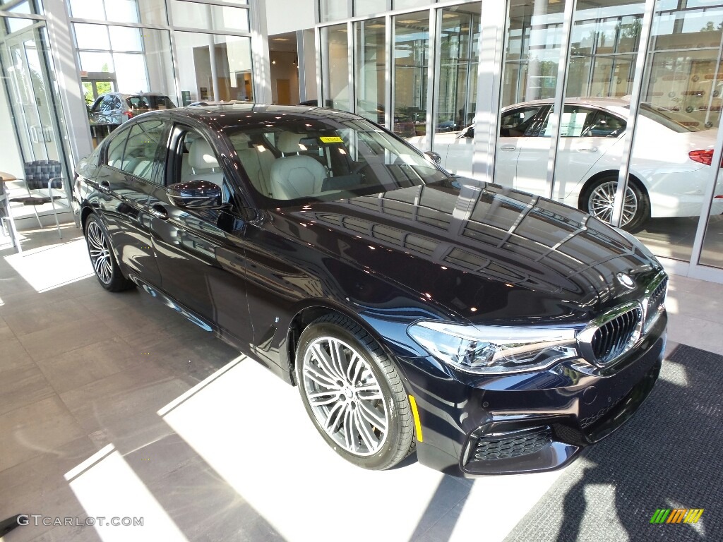 2018 5 Series 530e iPerfomance xDrive Sedan - Carbon Black Metallic / Ivory White photo #2