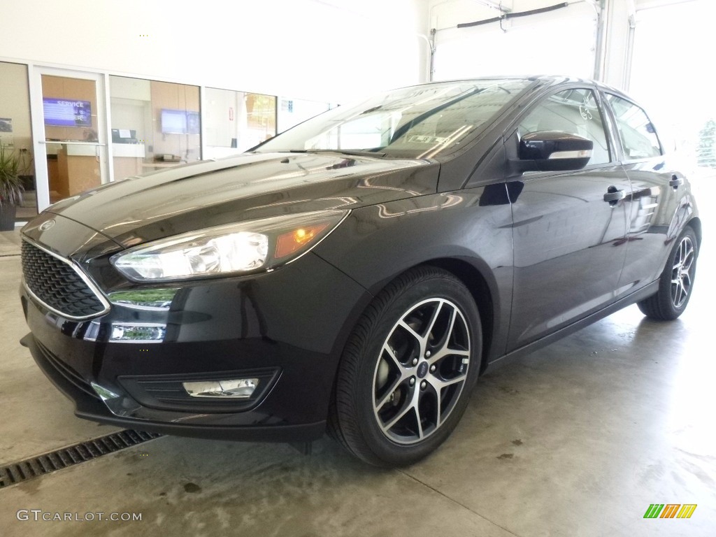 Shadow Black 2017 Ford Focus SEL Hatch Exterior Photo #120808299