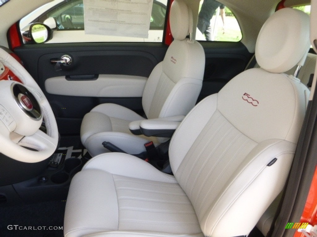 Avorio (Ivory) Interior 2017 Fiat 500 Lounge Photo #120809409
