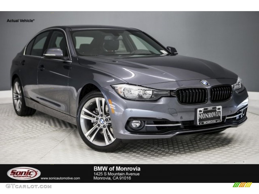 2017 3 Series 330i Sedan - Mineral Grey Metallic / Black photo #1