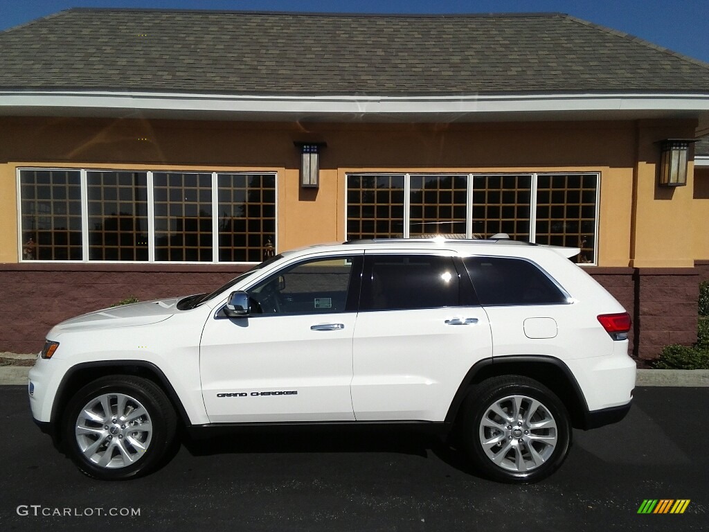 2017 Grand Cherokee Limited 4x4 - Bright White / Black/Light Frost Beige photo #1