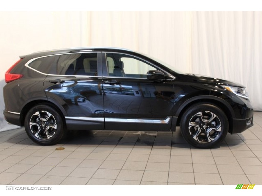 2017 CR-V Touring - Crystal Black Pearl / Black photo #2