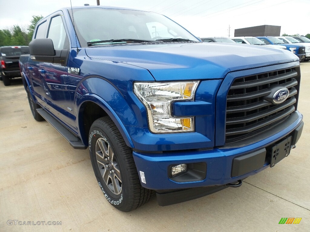 2017 F150 XLT SuperCrew 4x4 - Lightning Blue / Black photo #2