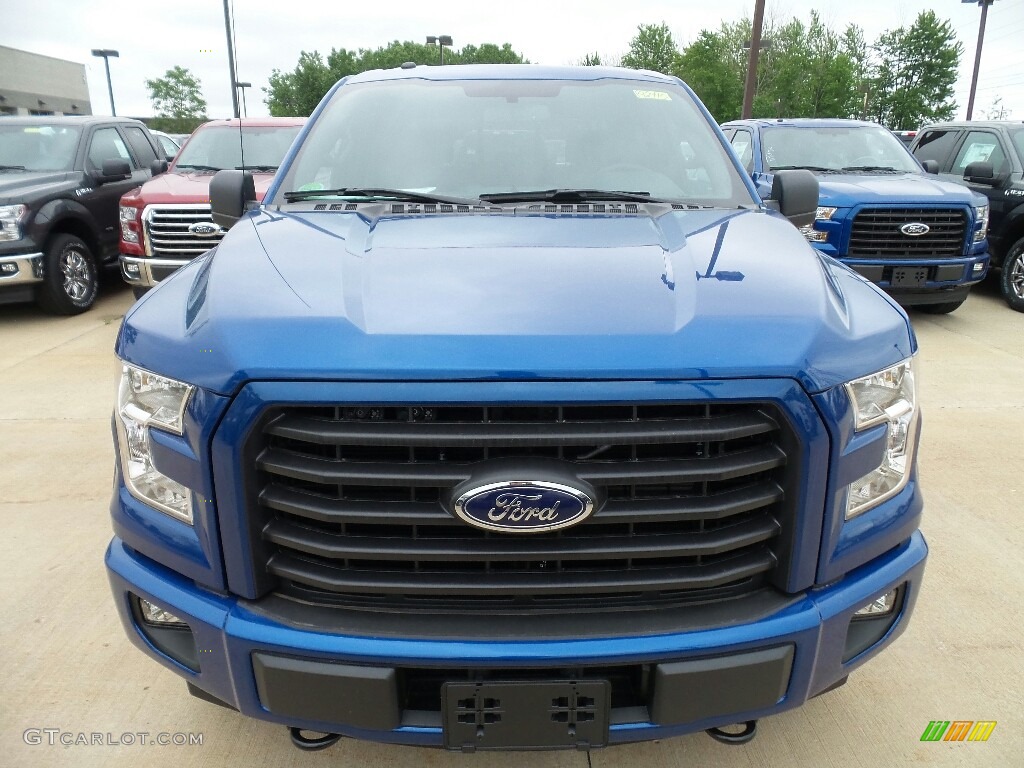 2017 F150 XLT SuperCrew 4x4 - Lightning Blue / Black photo #3