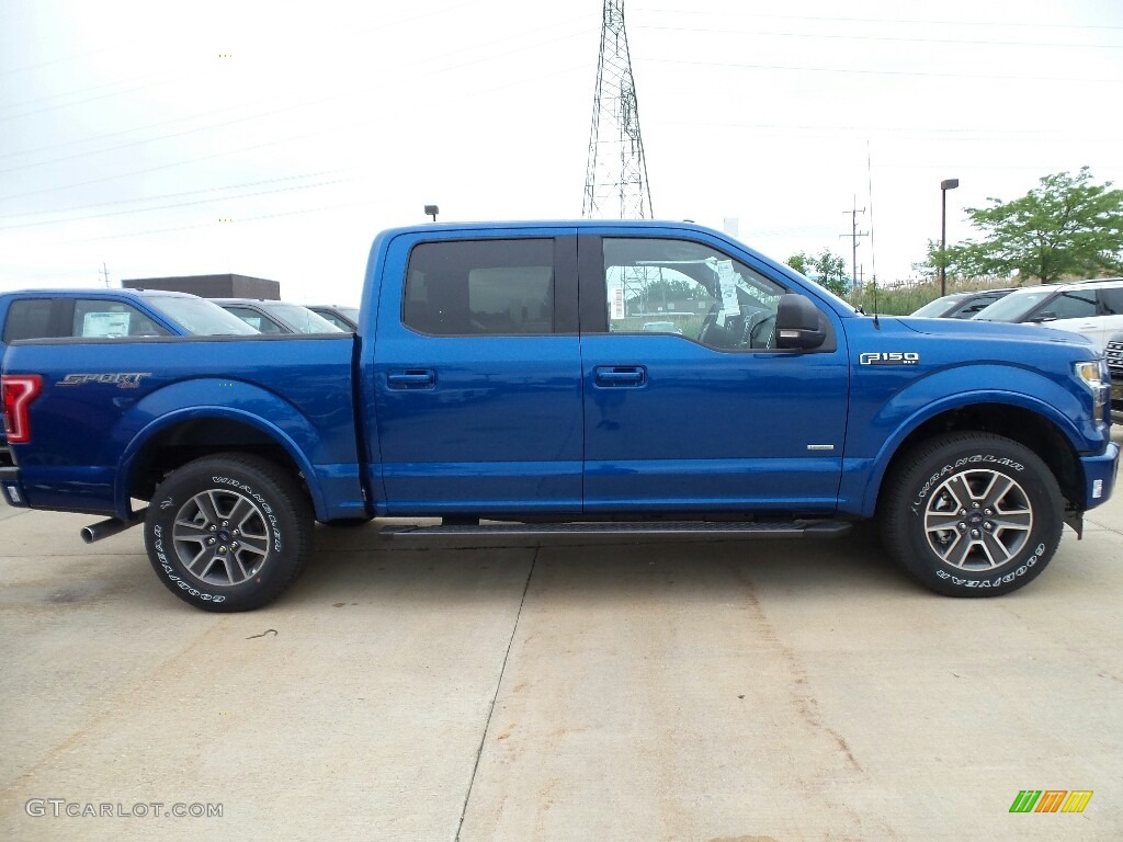 2017 F150 XLT SuperCrew 4x4 - Lightning Blue / Black photo #4