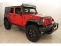 Flame Red 2010 Jeep Wrangler Unlimited Rubicon 4x4