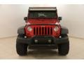 2010 Flame Red Jeep Wrangler Unlimited Rubicon 4x4  photo #2