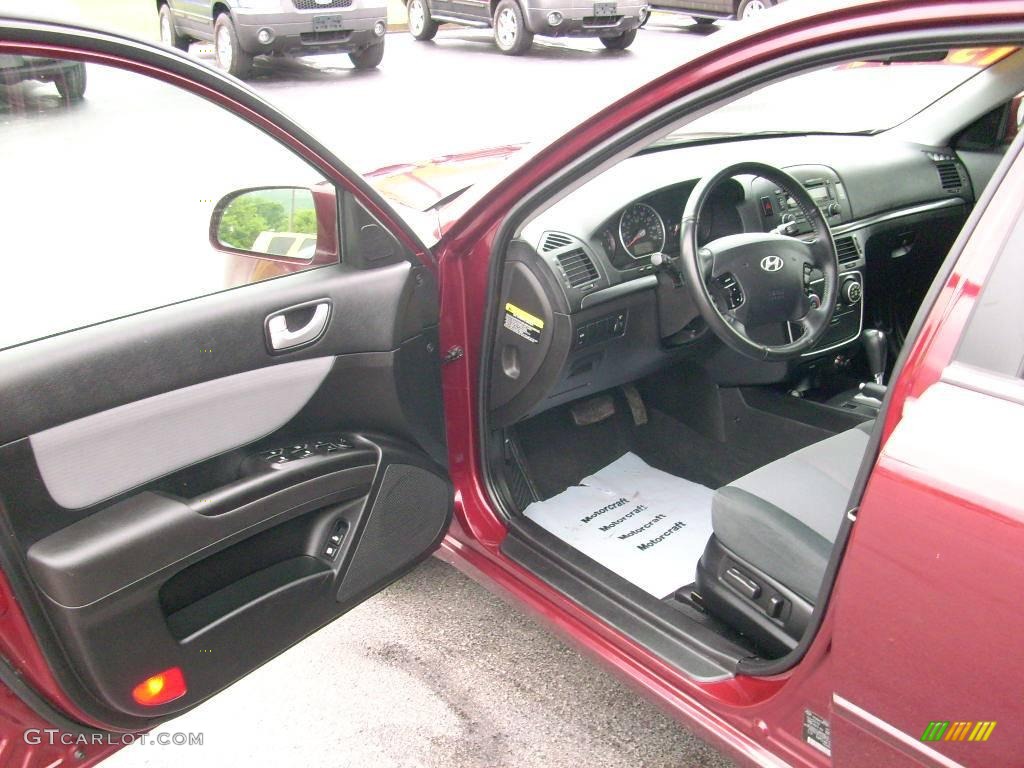 2008 Sonata SE V6 - Dark Cherry Red / Black photo #13
