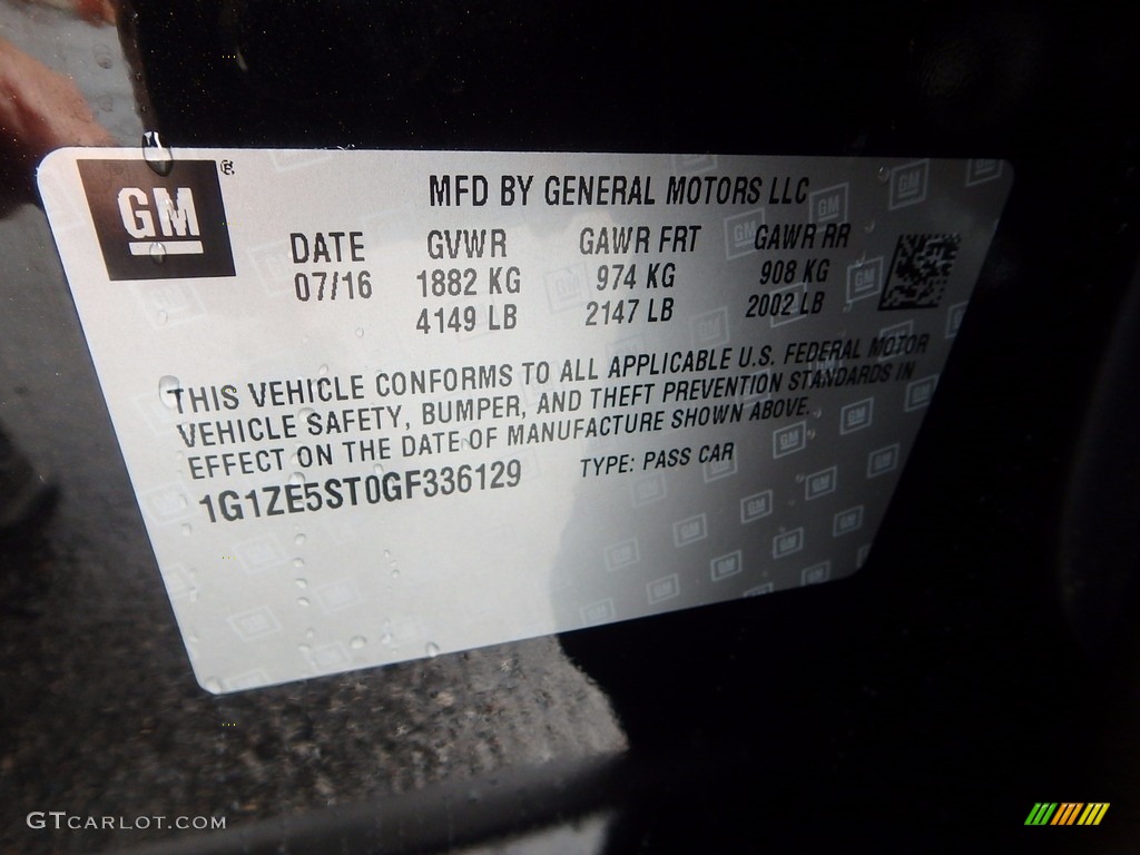 2016 Malibu LT - Mosaic Black Metallic / Jet Black photo #28