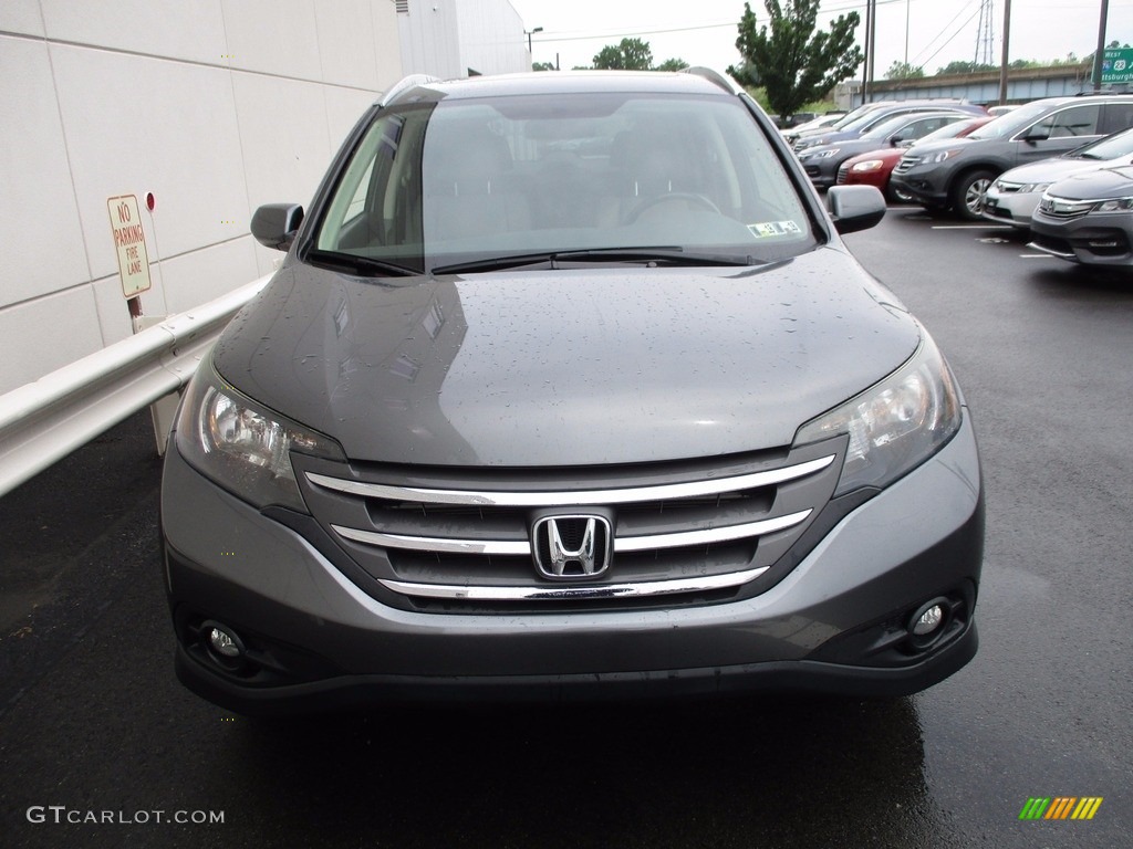 2012 CR-V EX-L 4WD - Polished Metal Metallic / Gray photo #8