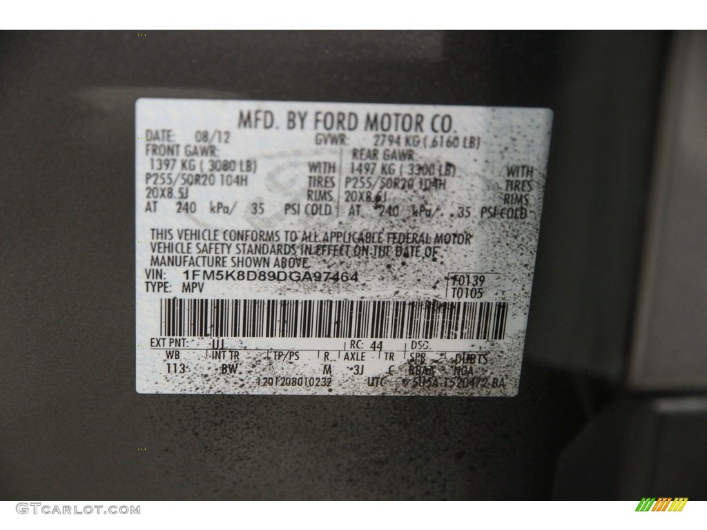 2013 Explorer XLT 4WD - Sterling Gray Metallic / Charcoal Black photo #21