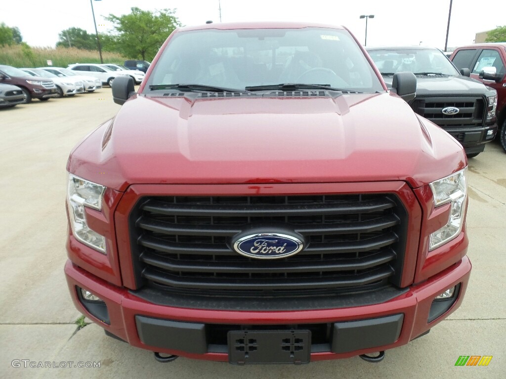 2017 F150 XLT SuperCrew 4x4 - Ruby Red / Black photo #2