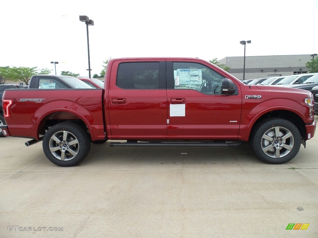 2017 F150 XLT SuperCrew 4x4 - Ruby Red / Black photo #3