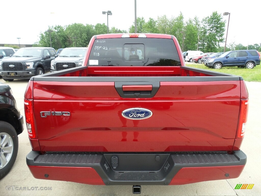 2017 F150 XLT SuperCrew 4x4 - Ruby Red / Black photo #4