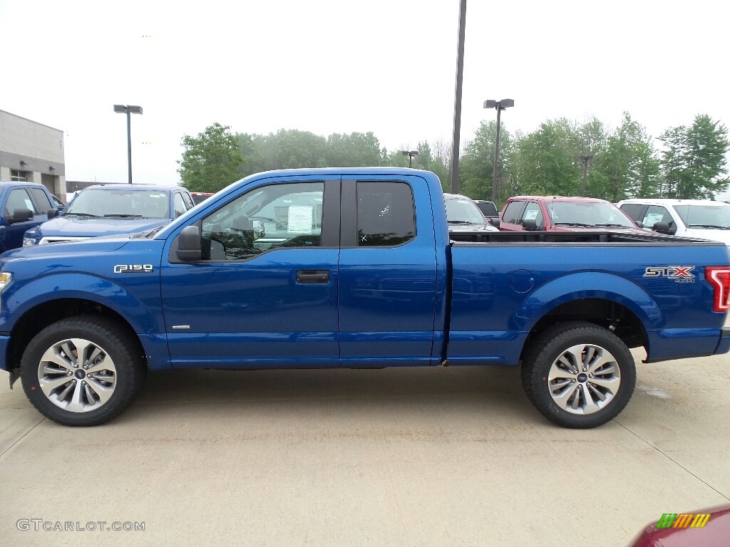 2017 F150 XL SuperCab 4x4 - Lightning Blue / Black photo #3