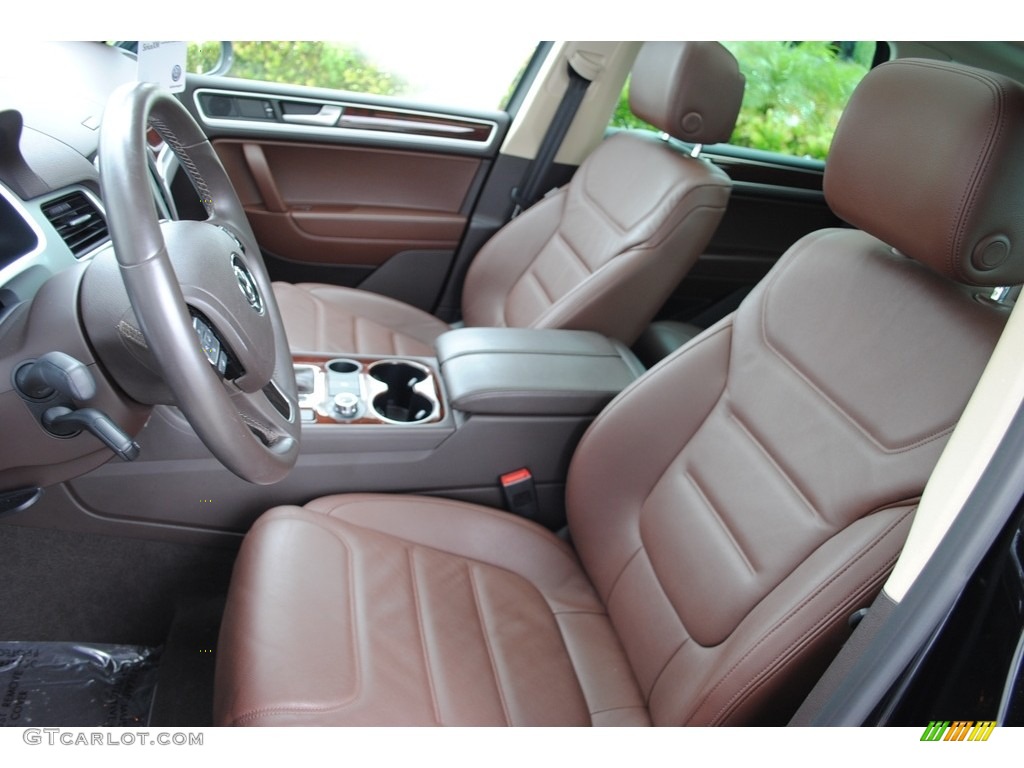 2014 Touareg V6 Lux 4Motion - Black / Saddle Brown photo #15