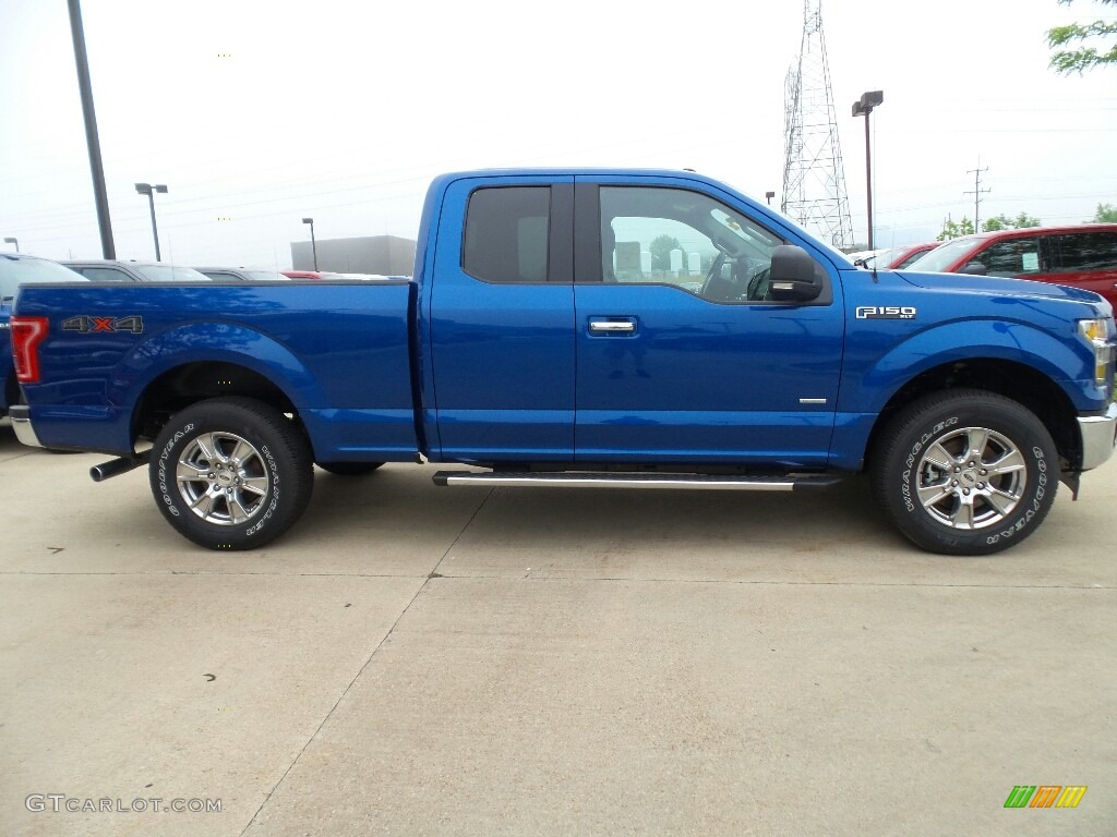 2017 F150 XL SuperCab 4x4 - Lightning Blue / Earth Gray photo #3