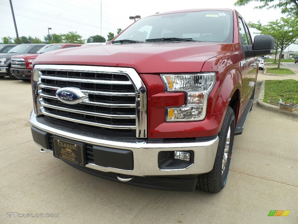 2017 F150 XLT SuperCrew 4x4 - Ruby Red / Earth Gray photo #1