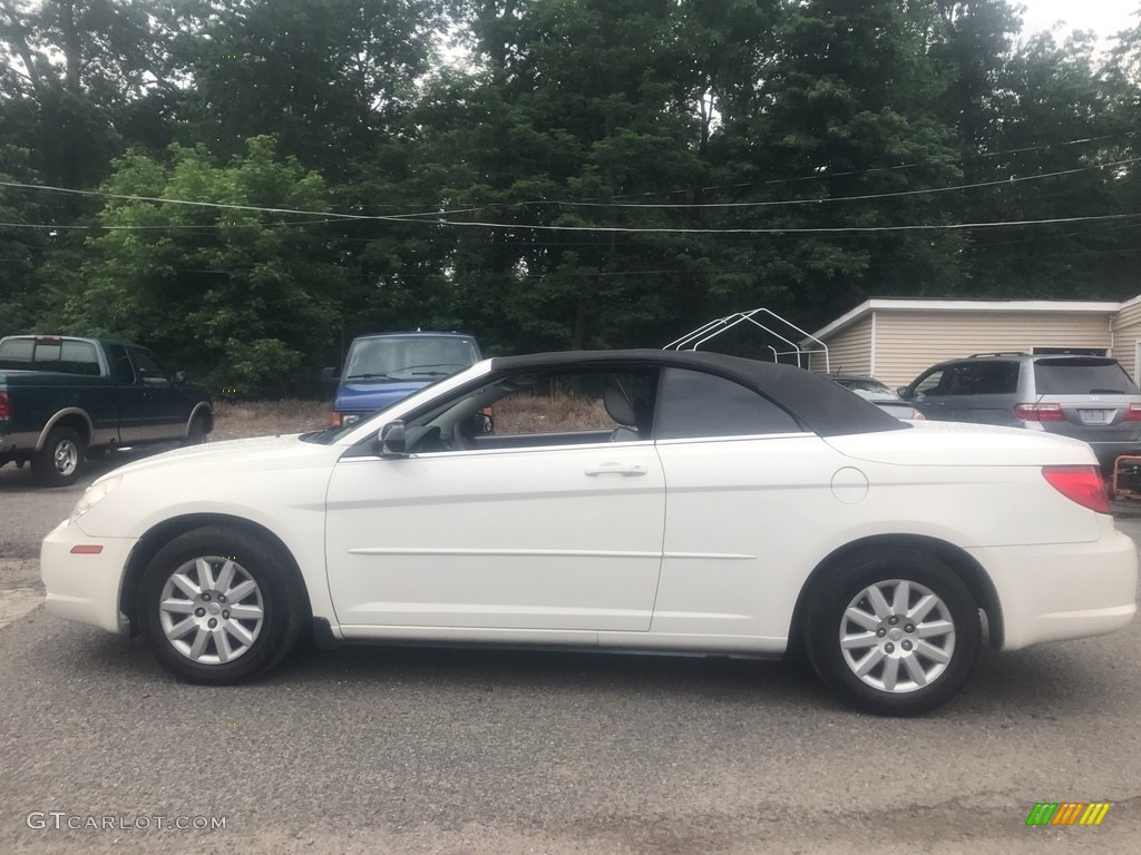 2008 Sebring LX Convertible - Stone White / Dark Khaki/Light Graystone photo #3