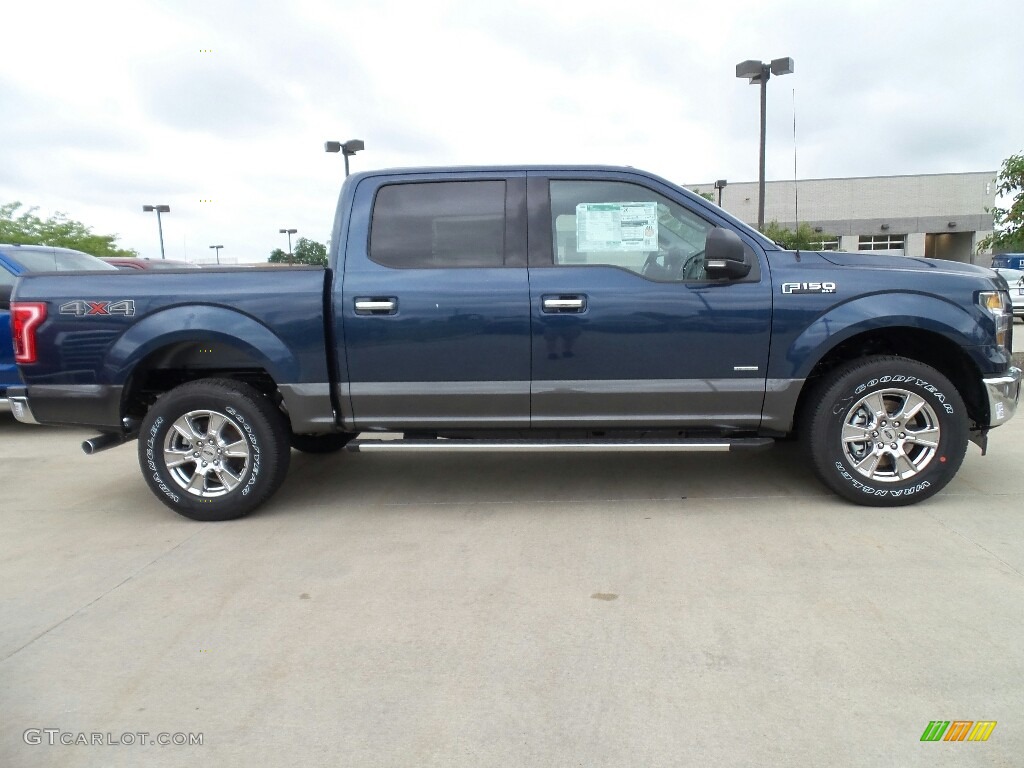 2017 F150 XLT SuperCrew 4x4 - Blue Jeans / Earth Gray photo #3