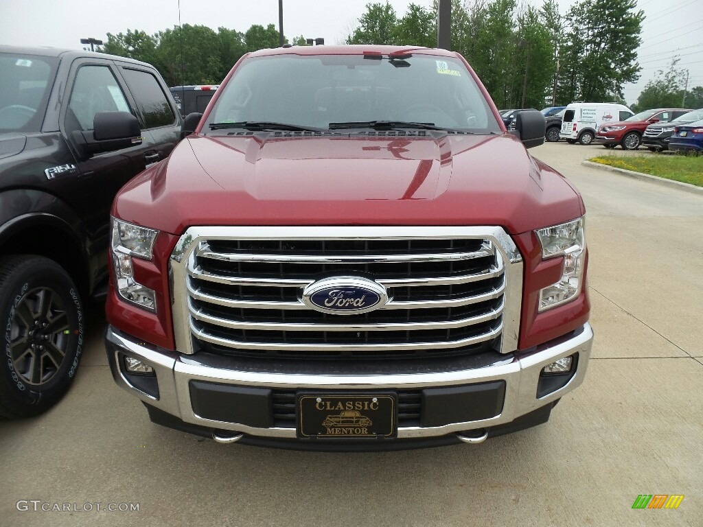 2017 F150 XLT SuperCab 4x4 - Ruby Red / Earth Gray photo #2