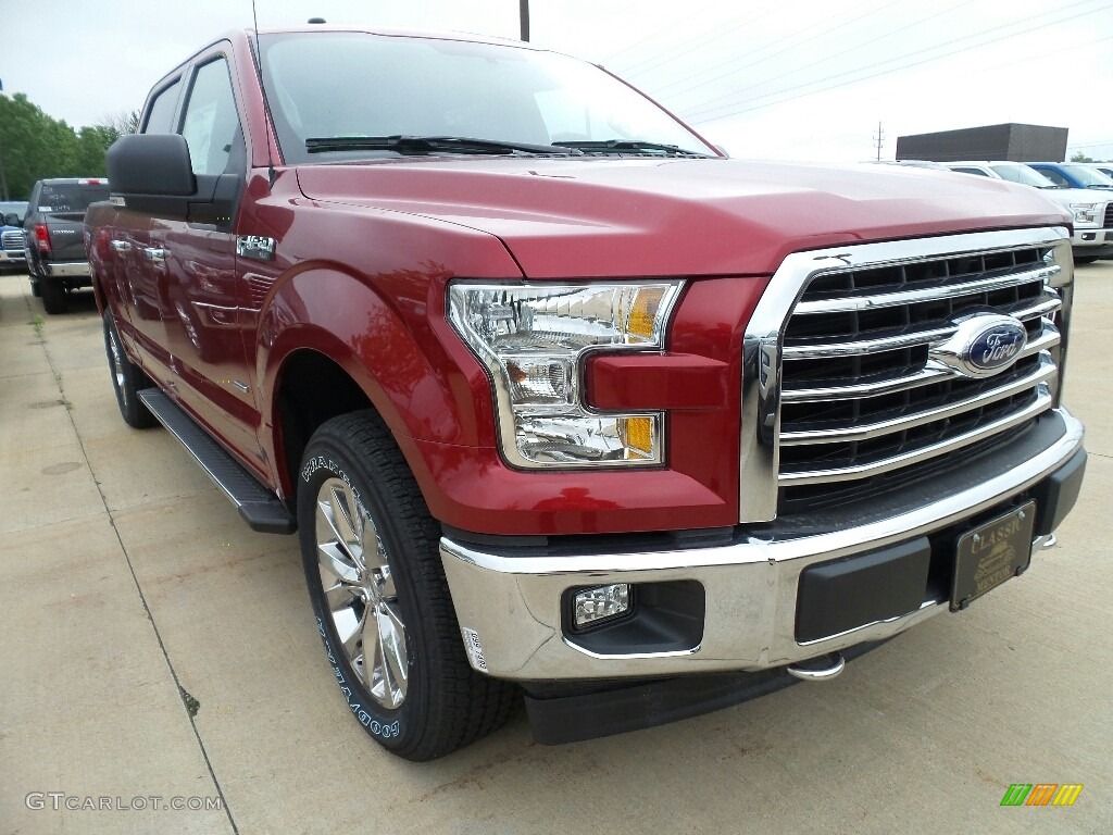 2017 F150 XLT SuperCrew 4x4 - Ruby Red / Earth Gray photo #1