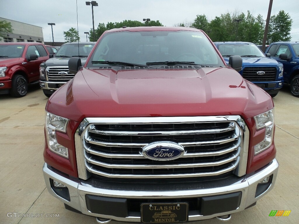 2017 F150 XLT SuperCrew 4x4 - Ruby Red / Earth Gray photo #2