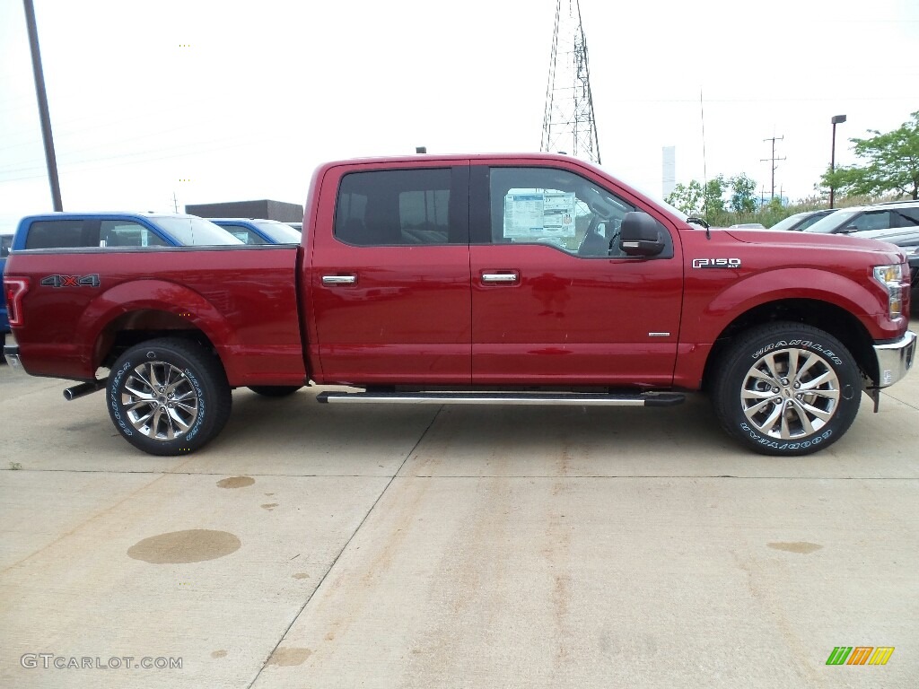 2017 F150 XLT SuperCrew 4x4 - Ruby Red / Earth Gray photo #3