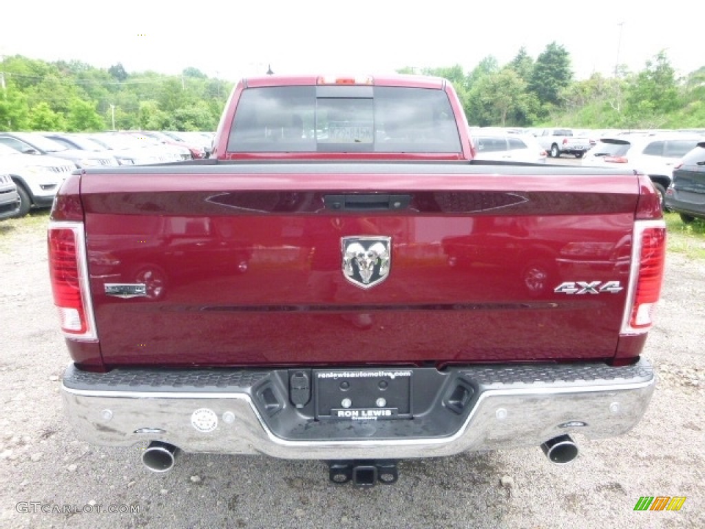 2017 1500 Laramie Crew Cab 4x4 - Delmonico Red Pearl / Canyon Brown/Light Frost Beige photo #4