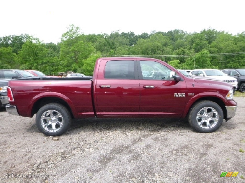 2017 1500 Laramie Crew Cab 4x4 - Delmonico Red Pearl / Canyon Brown/Light Frost Beige photo #6