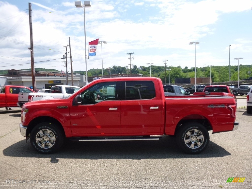 2017 F150 XLT SuperCrew 4x4 - Race Red / Earth Gray photo #5